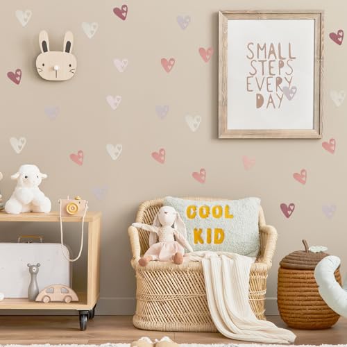 144 Wandtattoo Kinderzimmer Bögen Herzmuster Wandsticker Kinderzimmer Kleine Wandsticker Wanddekorationen Aufkleber, Kinderzimmerdekorationen, Diy Wanddekoration PVC-Material Böhmischer Stil von GooDengFull