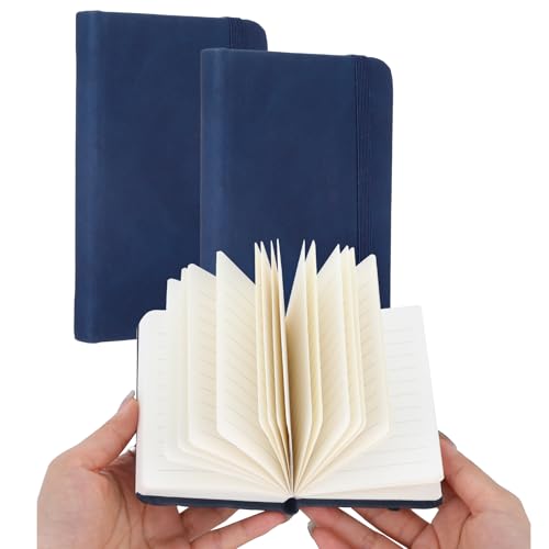 GooDengFull 3 Stück A7 Leder Notizbuch Klein Notebook Pocketbook Kleine Notizbuch Mini 80 Seiten/Buch Liniert Taschenbuch mit Register Wird mit 3 Stift Geliefert für Männer Frauen(Dunkelblau GooDengFull 3 Stück A7 Leder Notizbuch Klein Notebook Pocketbook Kleine Notizbuch Mini 80 Seiten/Buch Liniert Taschenbuch mit Register Wird mit 3 Stift Geliefert für Männer Frauen(Dunkelblau von GooDengFull