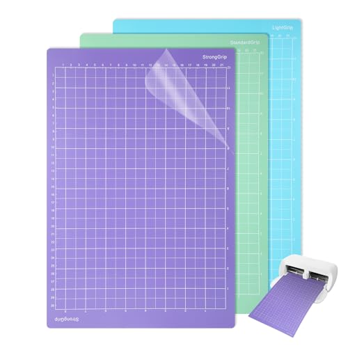 3 Stück Schneidematte für Cricut Joy Xtra,Schneidmatte,Cutting Mat,Selbstklebende Schneidematten für Handarbeit, Rutschfeste Matten für Cricut Beschläge (Geringe, Mittlere, Hohe Haftung) von GooDengFull