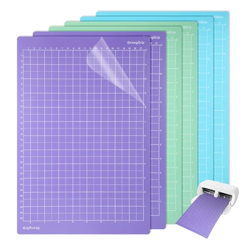 6 Stück Schneidematte für Cricut Joy Xtra,Schneidmatte,Cutting Mat,Selbstklebende Schneidematten für Handarbeit, Rutschfeste Matten für Cricut Beschläge (2 Geringe, 2 Mittlere, 2 Hohe Haftung) von GooDengFull