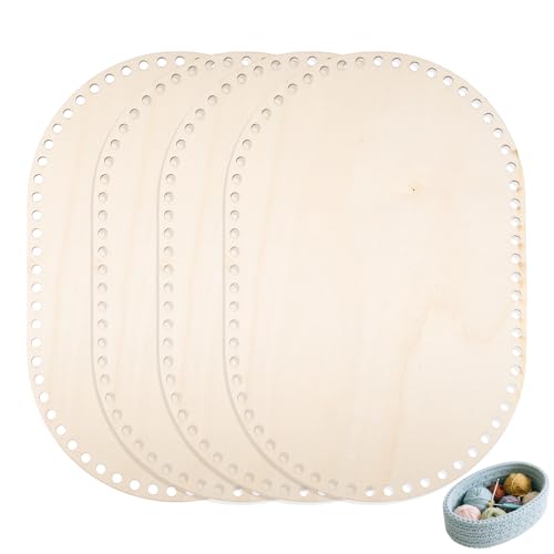 GooDengFull 4 Stück Oval kelter Korbboden zum HäKeln Taschenboden zum HäKeln, Holz Basis für DIY Handtasche, Holzboden für DIY Korb Basket Webbedarf Kunsthandwerk Heimdekoration, 30cm* 20cm GooDengFull 4 Stück Oval kelter Korbboden zum HäKeln Taschenboden zum HäKeln, Holz Basis für DIY Handtasche, Holzboden für DIY Korb Basket Webbedarf Kunsthandwerk Heimdekoration, 30cm* 20cm von GooDengFull