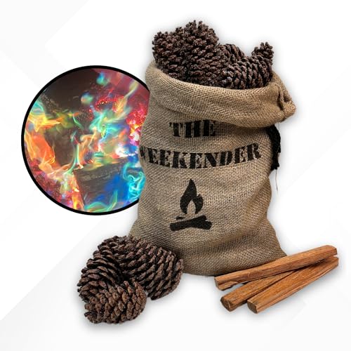 Magic Cones The Weekender Bundle 2er-Pack Tannenzapfen & Fatwood Feuerstäbchen – für Familien-Lagerfeuer, Lagerfeuer und Hinterhofversammlungen – hergestellt in den USA und lustiges Magic Cones The Weekender Bundle 2er-Pack Tannenzapfen & Fatwood Feuerstäbchen – für Familien-Lagerfeuer, Lagerfeuer und Hinterhofversammlungen – hergestellt in den USA und lustiges von Good Of The Woods