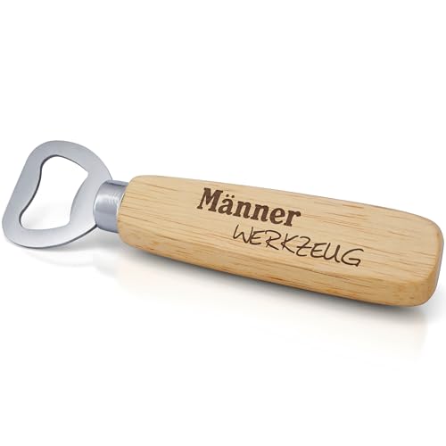 Good Things - FLÖFi Personalisierter Flaschenöffner aus Holz mit Gravur - Bierflaschenöffner Personalisiert mit Namen - Geschenke für Männer mit Wunschgravur (Männer Werkzeug) von Good Things