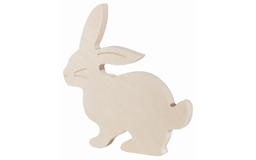 Good Wood By Leisure Arts Shape Bunny Holzformen, Holzformen, Holzformen, Wanddekoration, große kleine Formen zum Basteln, 15,2 x 17,5 x 1,2 cm von Good Wood by Leisure Arts