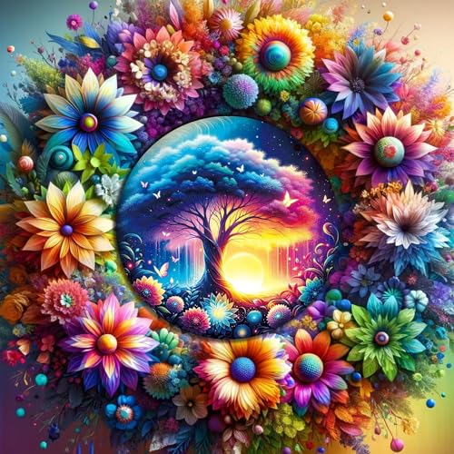 Goodening Diamond Painting Kits, 5D DIY Diamond Painting Kits für Erwachsene, Full Drill Round Diamond Painting Diamond Art Craft für Home Wall Decor (283) von Goodening