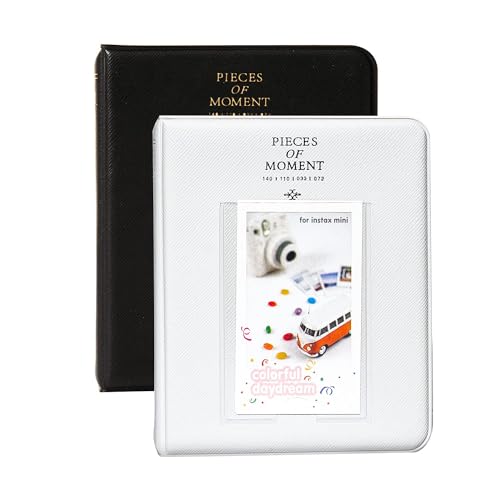 Fotoalben, 2 x 64 Taschen, Album für Fujifilm Mini 7s 8 8+ 9 25 26 50s 70 90 Sofortbildkamera-Namenskarte, Fotobuch für PIC-300P/Z2300, Rauchweiß und Schwarz Fotoalben, 2 x 64 Taschen, Album für Fujifilm Mini 7s 8 8+ 9 25 26 50s 70 90 Sofortbildkamera-Namenskarte, Fotobuch für PIC-300P/Z2300, Rauchweiß und Schwarz von Goodsnetic