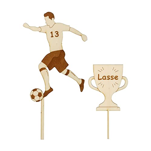 Goodtimes Cake Topper Fußball & Pokal Set mit individuellem Namen & Zahl aus Holz Goodtimes Cake Topper Fußball & Pokal Set mit individuellem Namen & Zahl aus Holz von Goodtimes