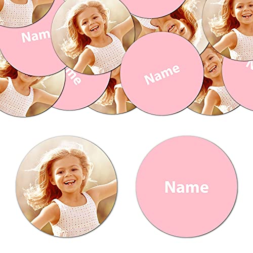 Goodtimes Foto-Konfetti Beidseitig Personalisierbar Foto Name Rund 2,5cm Dekoration für Hochzeit Geburtstag Partys 330 Stück Rosa von Goodtimes