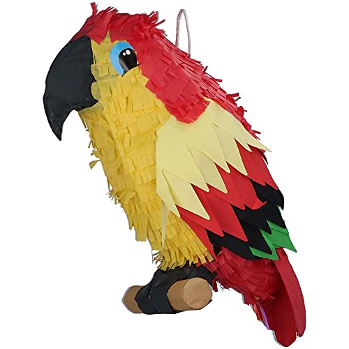 Goodtimes Pinata Papagei Rot 53cm hoch Partyspiel Zum Befüllen mit Süßigkeiten und zerschlagen Als Geschenkidee für Geburtstag Hochzeit JGA von Goodtimes