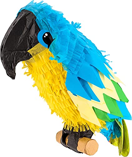 Goodtimes Pinata Papagei in Blau 28cm hoch Partyspiel Zum Befüllen mit Süßigkeiten und zerschlagen Als Geschenkidee für Geburtstag Hochzeit JGA von Goodtimes