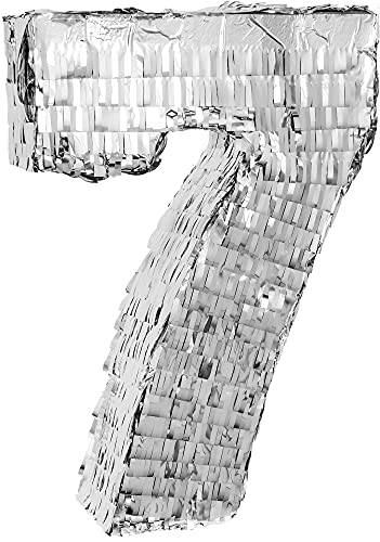 Goodtimes Pinata Zahl 7 in Silber 40cm hoch Partyspiel Zum Befüllen mit Süßigkeiten und zerschlagen Als Geschenkidee für Geburtstag Hochzeit JGA Goodtimes Pinata Zahl 7 in Silber 40cm hoch Partyspiel Zum Befüllen mit Süßigkeiten und zerschlagen Als Geschenkidee für Geburtstag Hochzeit JGA von Goodtimes