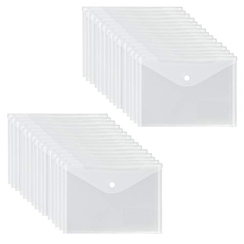 Dokumentenmappe A5-30 Stück Dokumententasche Transparent A5 Sichttaschen Umschlag mit Druckknopfverschluss Klar Dokumentenmappe A5-30 Stück Dokumententasche Transparent A5 Sichttaschen Umschlag mit Druckknopfverschluss Klar von GoodtoU