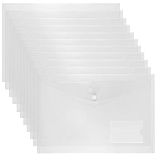 Dokumententasche Dokumentenmappe - 24 Stück Kunststoff Transparent Sammelmappe din A4 Postmappe mit Druckknopf von GoodtoU