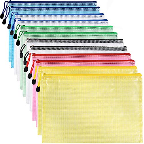 A4 Plastikmappe, 12 Stück, Dokumententaschen mit Reißverschluss, A4 A4 Plastikmappe, 12 Stück, Dokumententaschen mit Reißverschluss, A4 von GoodtoU