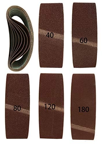 Goodway Gewebe-Schleifbänder 75 x 533 mm │ 25 Stück Schleifpapier Schleifband Set │ je 5 x Korn 40/60/80/120/180 │ für Bandschleifer Schleifmaschine│ Goodway Gewebe-Schleifbänder 75 x 533 mm │ 25 Stück Schleifpapier Schleifband Set │ je 5 x Korn 40/60/80/120/180 │ für Bandschleifer Schleifmaschine│ von Goodway