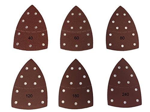 Prio-Schleifdreiecke │ 120 Stück │ 11-Loch │ 105 x 152 mm │ je 20 x Korn 40/60/80/120/180/240 │ für Multischleifer │ Schleifblätter │ dreieckige Schleifpads │ Schleifpapier Prio-Schleifdreiecke │ 120 Stück │ 11-Loch │ 105 x 152 mm │ je 20 x Korn 40/60/80/120/180/240 │ für Multischleifer │ Schleifblätter │ dreieckige Schleifpads │ Schleifpapier von Goodway