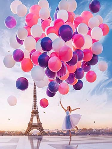 Goofong Diamond Painting Pariser Turm für Erwachsene - DIY 5D Diamant Malerei Art Luftballons Kit mit Vollbohrer, Strasssteine, Kreuzstich, Mosaik Gemälde - Home Wand Dekor - 30x40cm von Goofong