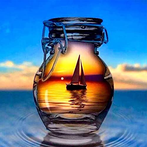 Goofong Diamond Painting Erwachsene Sonnenuntergang Segelboot, DIY 5D Diamant Painting Bilder Landschaft Meer, Full Drill Mosaik Home Decor 35x35cm Goofong Diamond Painting Erwachsene Sonnenuntergang Segelboot, DIY 5D Diamant Painting Bilder Landschaft Meer, Full Drill Mosaik Home Decor 35x35cm von Goofong
