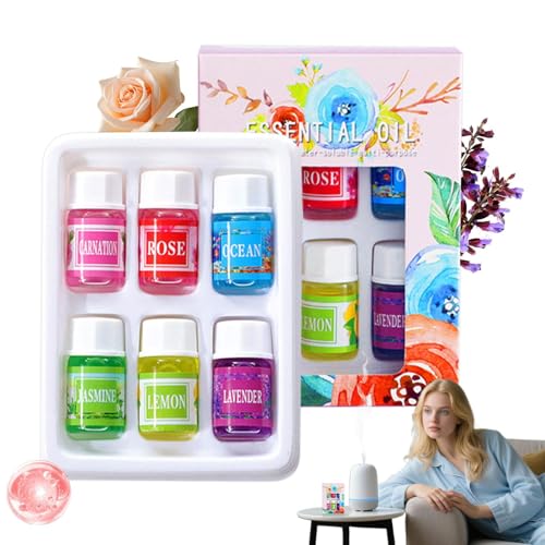 Goowafur Ätherisches Öl Für Diffuser - Duftöl Für Luftbefeuchter,Wasserlöslicher Luftbefeuchter Duft 6 Stück Für Schlafzimmer Haushalt Männer Frauen Goowafur Ätherisches Öl Für Diffuser - Duftöl Für Luftbefeuchter,Wasserlöslicher Luftbefeuchter Duft 6 Stück Für Schlafzimmer Haushalt Männer Frauen von Goowafur
