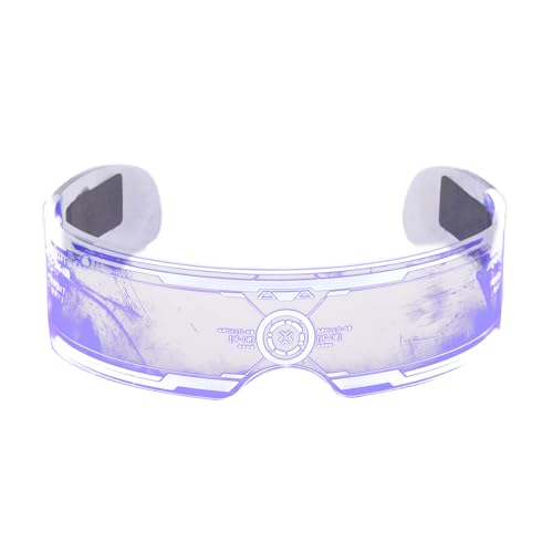 Goowafur Glow Glasses | Leuchtende Sonnenbrille - Originelle Fotoaccessoires Für Halloween Party Karneval Konzert Familienfeier Festival Festlichkeit von Goowafur