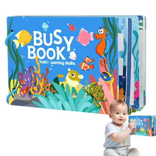 Goowafur Vorschulaufkleberbuch für Kleinkind, Kleinkindstockbücher,Bildungsnummernerkennung Aufkleber Bücher - Kreatives Lernen Bildungsspielzeug für Kinder Kinder Mädchen von Goowafur