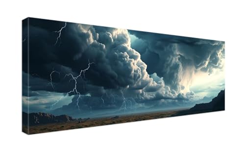 Diamond Painting Erwachsene Groß 40x100cm Diamant Painting Bilder, Diamond Painting Dunkle Wolken Donner Diamond Painting Zubehör für Kinder Malen Nach Zahlen Basteln Geschenk für Home Wand Dekor G921 von Gooxehuu