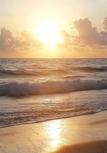 Malen Nach Zahlen Erwachsen Strand Malen Nach Zahlen Kinder Kits mit Pinseln und Acrylfarben, DIY Sonnenuntergang Paint by Numbers Adult, Kreativ Set für Erwachsene Home Deko Geschenk 100x150 cm X6940 von Gooxehuu