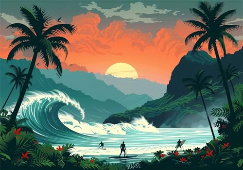 Malen Nach Zahlen Erwachsen Wellen Malen Nach Zahlen Kinder Kits mit Pinseln und Acrylfarben, DIY Handgemalt Sonnenuntergang Paint by Numbers Adult, für Erwachsene Home Deko Geschenk 70x100 cm X-6907 Malen Nach Zahlen Erwachsen Wellen Malen Nach Zahlen Kinder Kits mit Pinseln und Acrylfarben, DIY Handgemalt Sonnenuntergang Paint by Numbers Adult, für Erwachsene Home Deko Geschenk 70x100 cm X-6907 von Gooxehuu