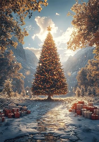 Malen Nach Zahlen Weihnachtsbaum Malen Nach Zahlen Erwachsene 60x80 cm, Landschaft Paint by Numbers Adult DIY Ölgemälde Set, mit Pinseln, Acrylfarben Knitterfreier Leinwand Kit, (Ohne Rahmen) X-7066 von Gooxehuu