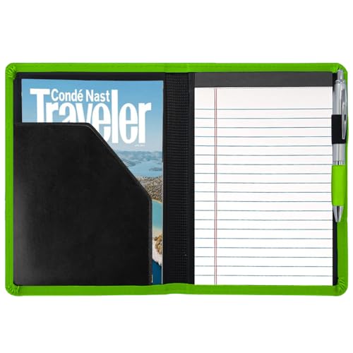 Gorbado Classic Padfolio/Junior Portfolio-Mappe, Business-A5-Ordner, Organizer, Notizblock für Männer und Frauen, 12,7 x 20,3 cm, Schreibblock enthalten, Grün Gorbado Classic Padfolio/Junior Portfolio-Mappe, Business-A5-Ordner, Organizer, Notizblock für Männer und Frauen, 12,7 x 20,3 cm, Schreibblock enthalten, Grün von Gorbado