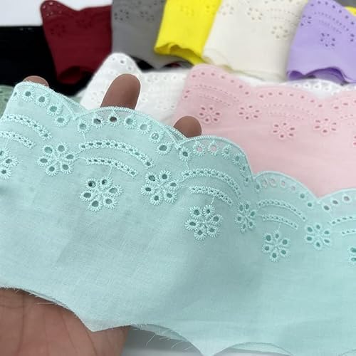GorinsKani Spitzenborte aus weißer Baumwolle, Stickerei, fächerförmige Spitze zum Nähen von Kleidung, Sofa, Babykleidung, Haustierkleidung, Heimwerken, 2,7 m, 10 cm GorinsKani Spitzenborte aus weißer Baumwolle, Stickerei, fächerförmige Spitze zum Nähen von Kleidung, Sofa, Babykleidung, Haustierkleidung, Heimwerken, 2,7 m, 10 cm von GorinsKani