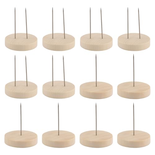 Gosera 12 Stück Häkel-Puppenständer, Puppenständer, Filz, Tierpuppe, Spielzeug, Holzsockelstütze, Actionfigurenständer von Gosera