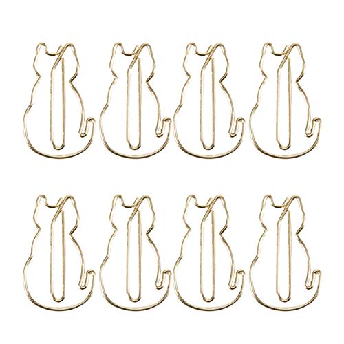 Goshyda 12 Stück Büroklammern, entzückende Katzen-Tier-Papier-Memo-Clips Katzen-Bürobedarf für Schüler, Kinder, Lehrer von Goshyda
