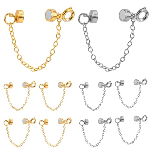 10 Stk Magnetische Armbandverschlüsse, Magnetischer Halskettenverschluss in Gold und Silber Armbandverschlussverlängerung Nie Verlieren Schmuckverschlüsse und Verschlüsse 10 Stk Magnetische Armbandverschlüsse, Magnetischer Halskettenverschluss in Gold und Silber Armbandverschlussverlängerung Nie Verlieren Schmuckverschlüsse und Verschlüsse von Gosknor
