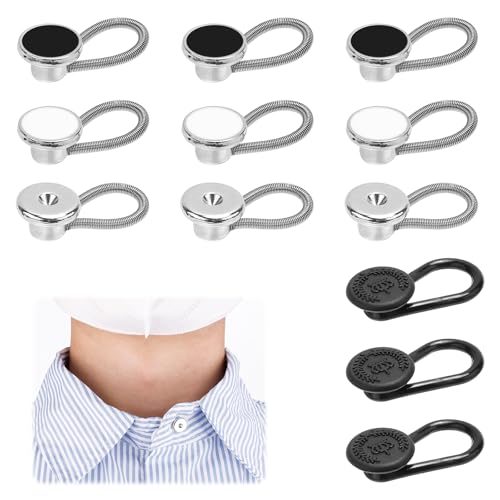 12 Stück Kragenverlängerungen, 3 Arten Elastische Hemdknopfverlängerungen Verstellbare Hosenbundverlängerung für Männer und Frauen Hemdkragen Hosenbund 12 Stück Kragenverlängerungen, 3 Arten Elastische Hemdknopfverlängerungen Verstellbare Hosenbundverlängerung für Männer und Frauen Hemdkragen Hosenbund von Gosknor