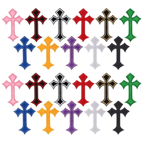 22 Stück Patches Kreuz, Dekorative Aufbügler Kreuz Aufbügler für Kleidung Aufbügler für Jeans Hemden Hüte Jacken 22 Stück Patches Kreuz, Dekorative Aufbügler Kreuz Aufbügler für Kleidung Aufbügler für Jeans Hemden Hüte Jacken von Gosknor