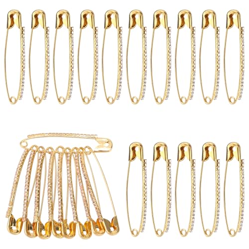 24 STK Broschennadeln, Goldene Sicherheitsnadeln Legierung Strass Broschennadeln für Damen Dekorative Sicherheitsnadeln für Kleidung Goldene Sicherheitsnadeln für Kleidung Schal Hut 24 STK Broschennadeln, Goldene Sicherheitsnadeln Legierung Strass Broschennadeln für Damen Dekorative Sicherheitsnadeln für Kleidung Goldene Sicherheitsnadeln für Kleidung Schal Hut von Gosknor