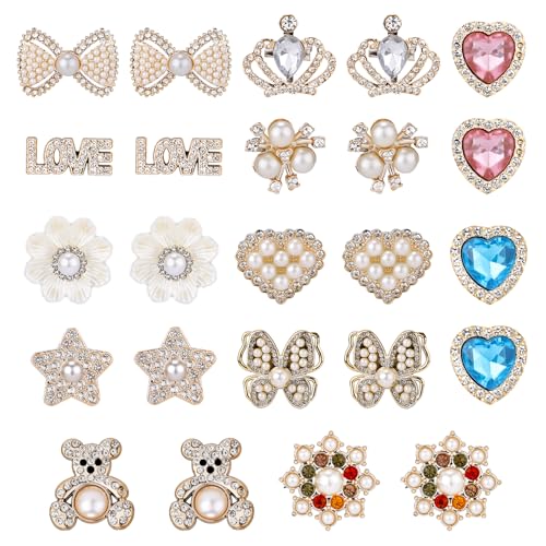 24 stk Anhänger für Socken, 12 Stile Sicherheits Broschennadeln Perlen und Strasssteine Anhänger für Sockenschmuck Glänzende Schuhnadeln für Sambas Schmuckzubehör für Mützen Turnschuhe 24 stk Anhänger für Socken, 12 Stile Sicherheits Broschennadeln Perlen und Strasssteine Anhänger für Sockenschmuck Glänzende Schuhnadeln für Sambas Schmuckzubehör für Mützen Turnschuhe von Gosknor