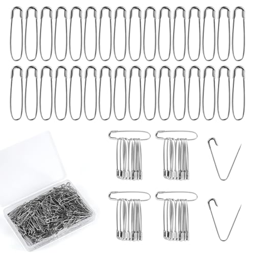 300 Stück Sicherheitsnadeln, 2,4 cm Silber Kleine Quilt-Hijab-Nadeln Ohne Schlaufe Nähzubehör für Handgefertigtes Basteln Quilten Stricken Nähen Etikettenbesatz Befestigungsclip 300 Stück Sicherheitsnadeln, 2,4 cm Silber Kleine Quilt-Hijab-Nadeln Ohne Schlaufe Nähzubehör für Handgefertigtes Basteln Quilten Stricken Nähen Etikettenbesatz Befestigungsclip von Gosknor