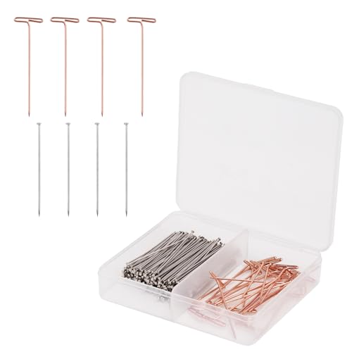 350 Stück Gerade Pins und T Nadeln, 36mm + 38mm Edelstahl T-förmige Stecknadeln Stecknadeln für Perücken mit Transparenter Box zum Blockieren von Strickarbeiten Nähen Schmuck und Basteln 350 Stück Gerade Pins und T Nadeln, 36mm + 38mm Edelstahl T-förmige Stecknadeln Stecknadeln für Perücken mit Transparenter Box zum Blockieren von Strickarbeiten Nähen Schmuck und Basteln von Gosknor