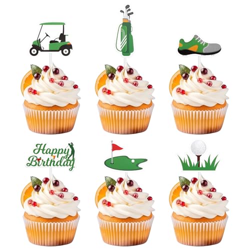 36stk Golf Cupcake Toppers Trophäe Golfball Schuhe Golfwagen Tasche Cupcake-Picker Golfsport-Themen-Geburtstagsparty-Zubehör für Babypartys und Geburtstagsfeiern 36stk Golf Cupcake Toppers Trophäe Golfball Schuhe Golfwagen Tasche Cupcake-Picker Golfsport-Themen-Geburtstagsparty-Zubehör für Babypartys und Geburtstagsfeiern von Gosknor