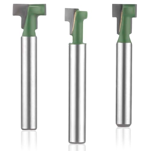 3stk Schlüssellochfräser-Set, 1/4-Zoll-Schaft T-Nutfräser-Set Fräser Klingendurchmesser 5/16", 3/8" und 1/2", T-Nutfräser für Holzarbeiten für Holz Sechskantschraubenfräser-Set Heimwerker 3stk Schlüssellochfräser-Set, 1/4-Zoll-Schaft T-Nutfräser-Set Fräser Klingendurchmesser 5/16", 3/8" und 1/2", T-Nutfräser für Holzarbeiten für Holz Sechskantschraubenfräser-Set Heimwerker von Gosknor