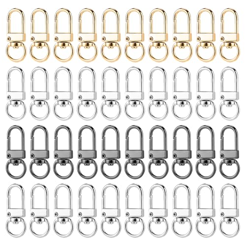 40 Stück Karabinerverschlüsse, Drehbare Karabinerhaken aus Zinklegierung Schlüsselanhänger Clip Anschluss aus Metall für die Herstellung von Schmuck Schlüsselanhängern DIY-Kunsthandwerk 40 Stück Karabinerverschlüsse, Drehbare Karabinerhaken aus Zinklegierung Schlüsselanhänger Clip Anschluss aus Metall für die Herstellung von Schmuck Schlüsselanhängern DIY-Kunsthandwerk von Gosknor
