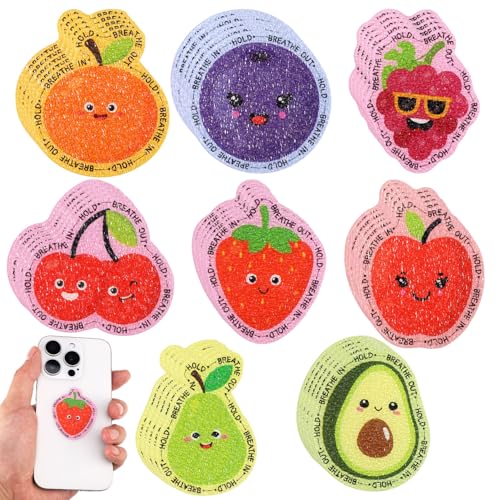 40 Stück Sensorische Aufkleber, Beruhigungsstreifen Avocado Kirsche Zitrusfrüchte Birne Obst-Sensorikstreifen Spielzeug Strukturierte Zappelaufkleber für Klassenzimmer Erwachsene Kinder von Gosknor