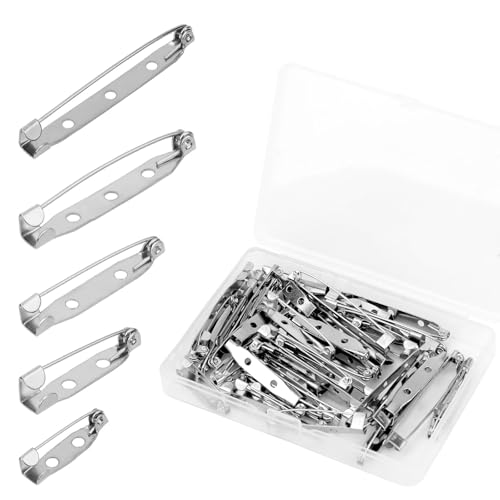 50st Broschennadeln zum Basteln, 5 Größen Stabnadeln Metall Sicherheitsnadeln mit Flacher Rückseite für die Herstellung von Selbstgemachtem Schmuck Abzeichen Namensschilder Krawattennadeln 50st Broschennadeln zum Basteln, 5 Größen Stabnadeln Metall Sicherheitsnadeln mit Flacher Rückseite für die Herstellung von Selbstgemachtem Schmuck Abzeichen Namensschilder Krawattennadeln von Gosknor