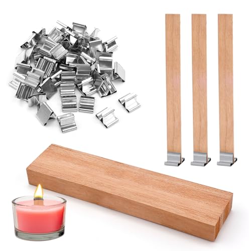 50stk Holzdochte für Kerzen, 13x1,3cm Knisternde Holzdochte mit 50stk Eisenständern Holzdochte zur Kerzenherstellung zur Kerzenherstellung DIY-Duftkerze 50stk Holzdochte für Kerzen, 13x1,3cm Knisternde Holzdochte mit 50stk Eisenständern Holzdochte zur Kerzenherstellung zur Kerzenherstellung DIY-Duftkerze von Gosknor