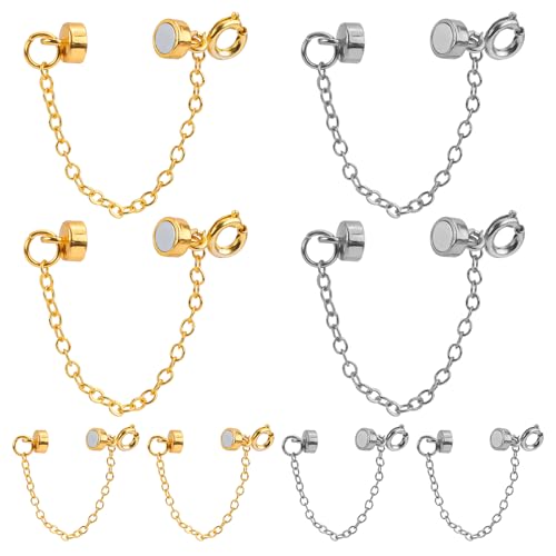 8 Stk Magnetische Armbandverschlüsse, Verschlüsse zur Schmuckherstellung Magnetischer Halskettenverschluss in Gold und Silber Armbandverschlussverlängerung Nie Verlieren Schmuckverschlüsse 8 Stk Magnetische Armbandverschlüsse, Verschlüsse zur Schmuckherstellung Magnetischer Halskettenverschluss in Gold und Silber Armbandverschlussverlängerung Nie Verlieren Schmuckverschlüsse von Gosknor
