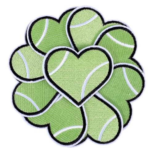 9stk Aufbügler-Patches mit Tennisbällen in Herzform, Sport-Stickerei-Patch mit Herzform Aufbügler Aufnäh-Patches mit Tennisbällen Stoff-Applikations-Patch für Kleidung Sporttrikots Mützen 9stk Aufbügler-Patches mit Tennisbällen in Herzform, Sport-Stickerei-Patch mit Herzform Aufbügler Aufnäh-Patches mit Tennisbällen Stoff-Applikations-Patch für Kleidung Sporttrikots Mützen von Gosknor