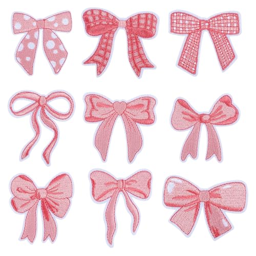 9stk Rosa Bügelflicken mit Schleife, Süße Bügelflicken Stickerei Schleife Bügelflicken Bestickte Applikation Schleife Bügelflicken Süße Schleife Aufnäher zum Aufnähen Auf Jeans Hüte Jacken 9stk Rosa Bügelflicken mit Schleife, Süße Bügelflicken Stickerei Schleife Bügelflicken Bestickte Applikation Schleife Bügelflicken Süße Schleife Aufnäher zum Aufnähen Auf Jeans Hüte Jacken von Gosknor