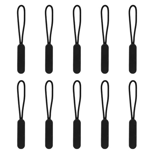 Gosknor 10stk Ersatz-Reißverschlusskordel, Reißverschluss Kordel Hochwertigem Kunststoff Polyester Paracord-Reißverschlusslaschen Praktisches Zubehör für Kleidung Gepäck Jacken Rucksäcke(Schwarz) Gosknor 10stk Ersatz-Reißverschlusskordel, Reißverschluss Kordel Hochwertigem Kunststoff Polyester Paracord-Reißverschlusslaschen Praktisches Zubehör für Kleidung Gepäck Jacken Rucksäcke(Schwarz) von Gosknor